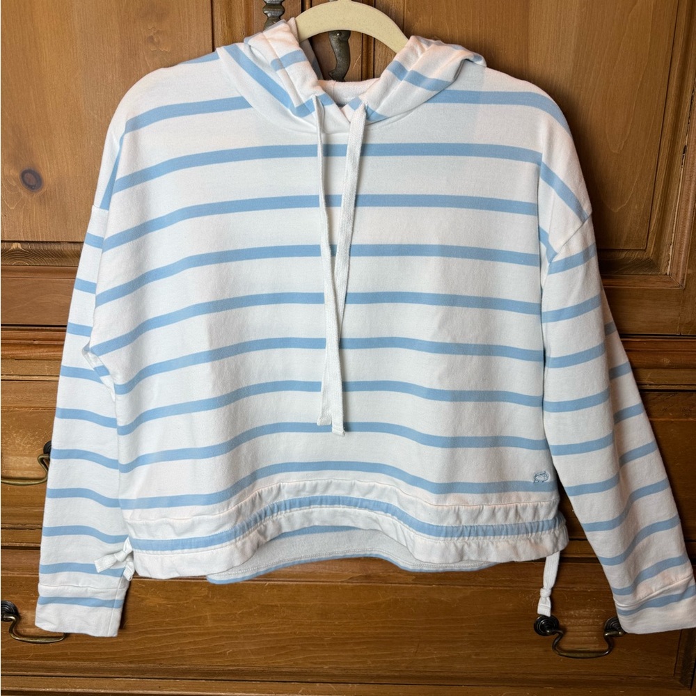 Southern Tide Light Blue and White Hoodie